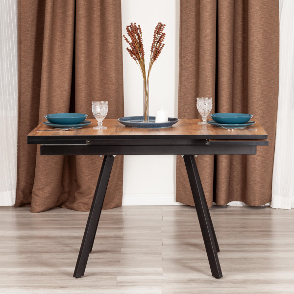 Стол VIGO ЛДСП/HPL/металл,  120 x 80 x 30 х 30 х 75 см, Дуб Вотан/чёрный фото № 11