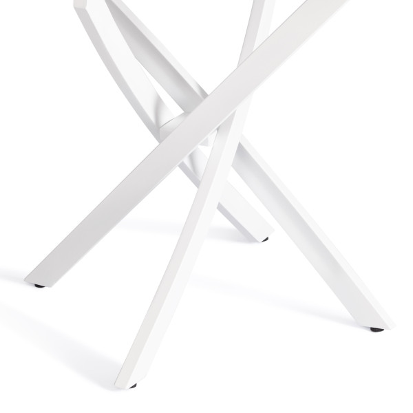 Стол MANZANA ЛДСП/HPL/металл, 80 х 80 х 75 см, Мрамор светлый/белый фото № 4