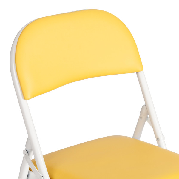 Стул складной FOLDER (mod. 3022G) каркас: металл, сиденье/спинка: экокожа, 46.5 х 47.5 х 79 см, yellow (желтый) / white (белый) фото № 8