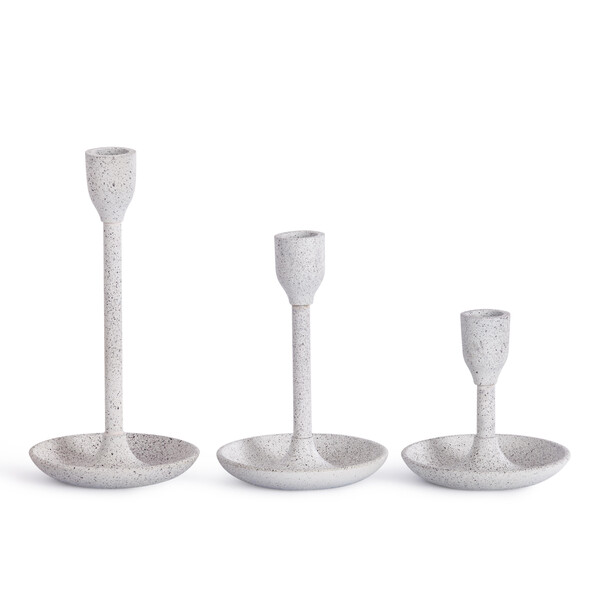 Набор подсвечников Secret De Maison KLEV ( mod. LS-0072 )  металл: аллюминий, 10 х 10 х 20см, 10 х 10 х 15 см, 10 х 10 х 12 см, серебряный фото № 3