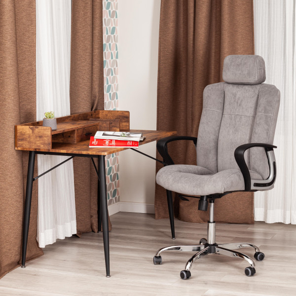 Кресло OXFORD хром флок , серый, 29 фото № 12