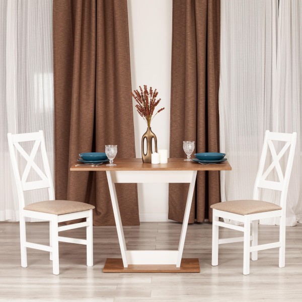 Стол обеденный TIBI L нераздвижной ЛДСП (18 мм), 68,6 х 110 х 75 см, Дуб Канзас/Пепел фото № 7