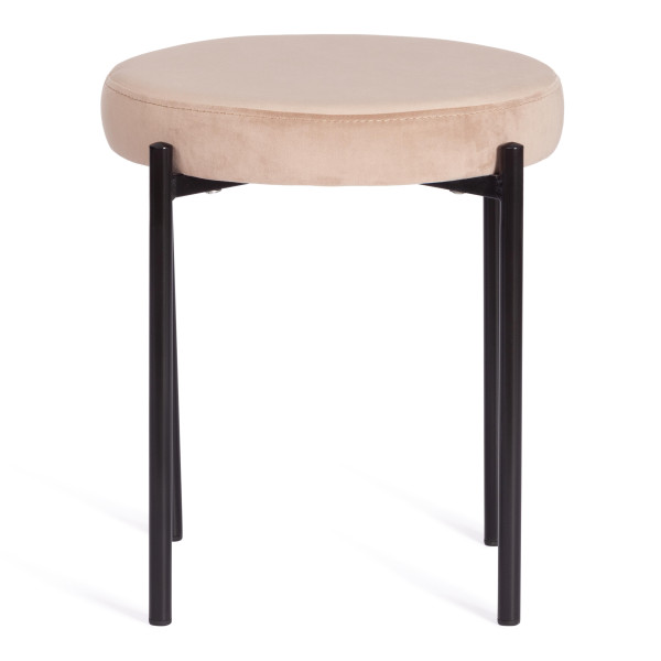 Табурет REVO (mod. 7034) ткань/металл, 44 х 44 х 47 см, бежевый barkhat 5/черный фото № 2