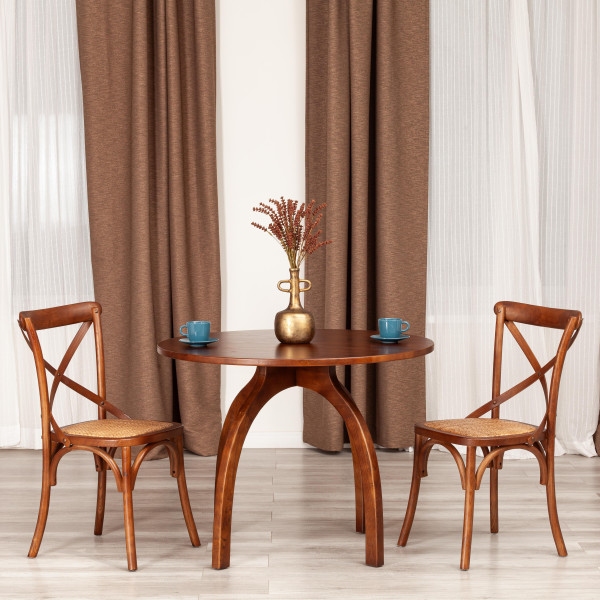 Стол THONET (mod.T9108) дерево вяз, 100х75 см, Темный Орех (№5) фото № 6