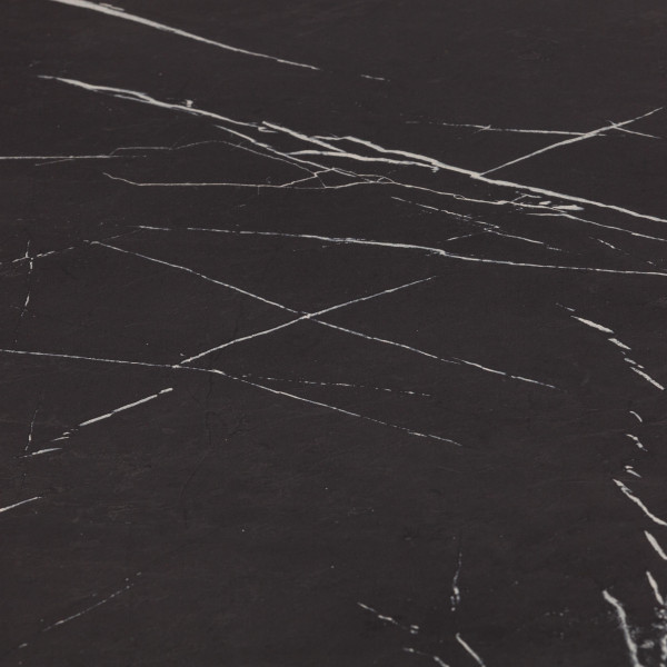 Стол обеденный FOX раздвижной ЛДСП, 68.6x110-145x75 см, Мрамор черный/Белый фото № 12