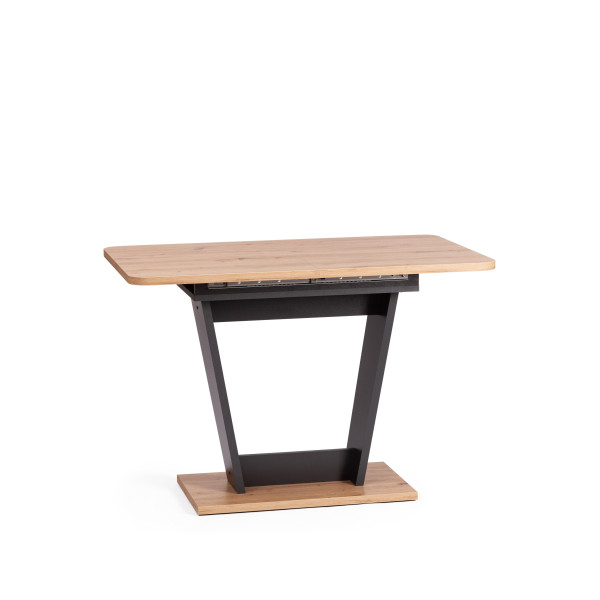 Стол обеденный FOX раздвижной ЛДСП, 68.6x110-145x75 см, Дуб артисан/Графит фото № 4