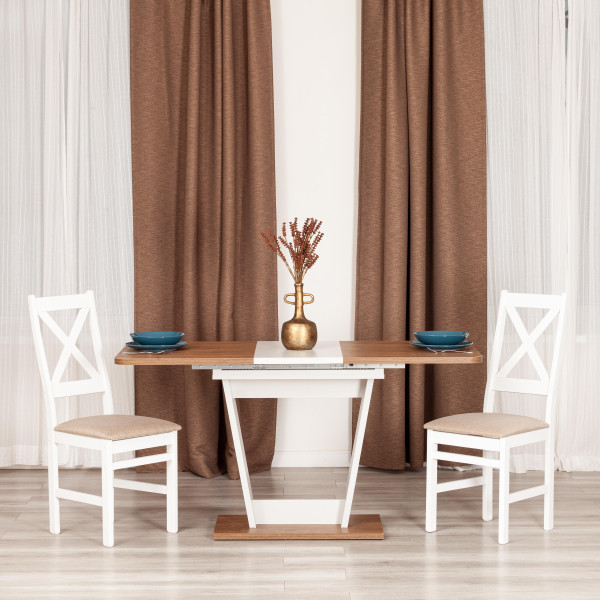 Стол обеденный FOX раздвижной ЛДСП, 68.6x110-145x75 см, Дуб Канзас/Пепел фото № 14