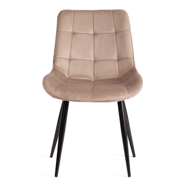 Стул ABRUZZO ( mod. 8060 ) металл/вельвет, 54 х 62 х 83 см, бежевый (HLR 8)/черный фото № 5