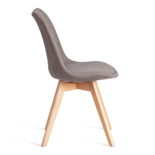 Стул TULIP SOFT (mod. 053V) дерево/пластик/ткань, 49,5 x 54,5 x 84 см, Серый (Grey) LY1701-26 фото № 2