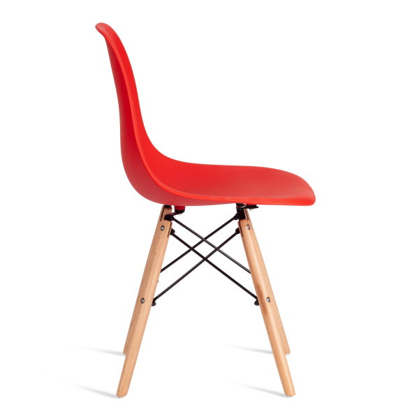 Стул CINDY (EAMES) (mod. 1801) дерево бук/металл/сиденье пластик, 45x51x82 см, Red (красный) фото № 2