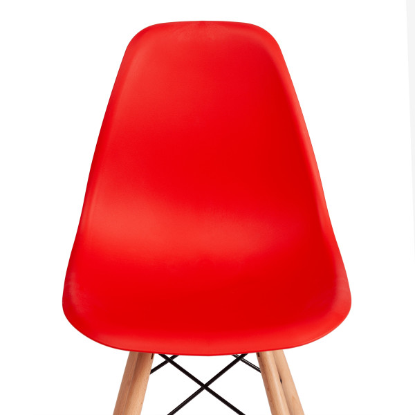 Стул CINDY (EAMES) (mod. 1801) дерево бук/металл/сиденье пластик, 45x51x82 см, Red (красный) фото № 6