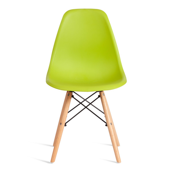 Стул CINDY (EAMES) (mod. 1801) дерево бук/металл/сиденье пластик, 45x51x82 см, Olive (оливковый) фото № 5