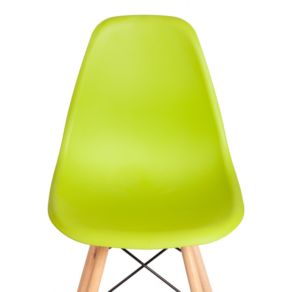 Стул CINDY (EAMES) (mod. 1801) дерево бук/металл/сиденье пластик, 45x51x82 см, Olive (оливковый) фото № 6