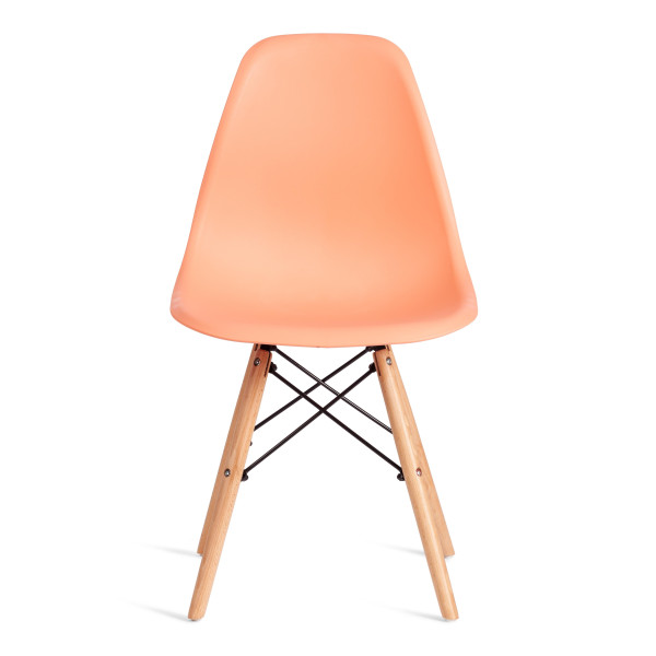 Стул CINDY (EAMES) (mod. 1801) дерево бук/металл/сиденье пластик, 45x51x82 см, Orange (Оранжевый) фото № 5