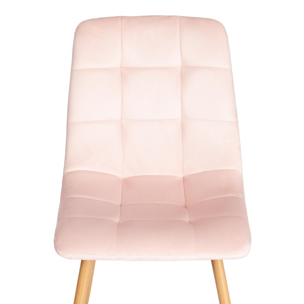 Стул CHILLY (mod. 7094-1) вельвет/металл, 44,5х52,5х86 см, pink (розовый) HLR39 / натуральный фото № 6