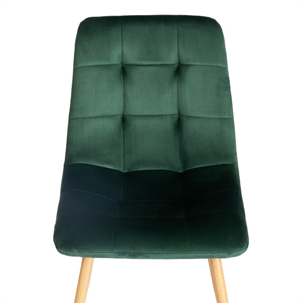 Стул CHILLY (mod. 7094-1) вельвет/металл, 44,5х52,5х86 см, dark green (темно-зеленый) HLR57 / натуральный фото № 6