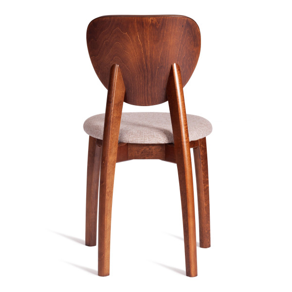 Стул DIAMANTE мягкое сидение бук, 42x42x85см, коричневый, ткань wool caramel, бежевый фото № 4