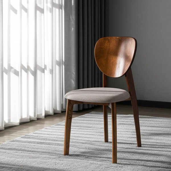 Стул DIAMANTE мягкое сидение бук, 42x42x85см, коричневый, ткань wool caramel, бежевый фото № 9