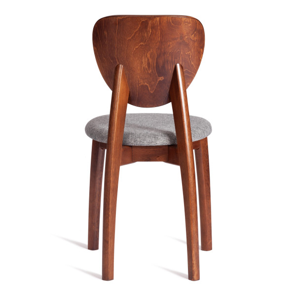 Стул DIAMANTE мягкое сидение бук, 42x42x85см, коричневый, ткань wool dimgrey, серый фото № 4