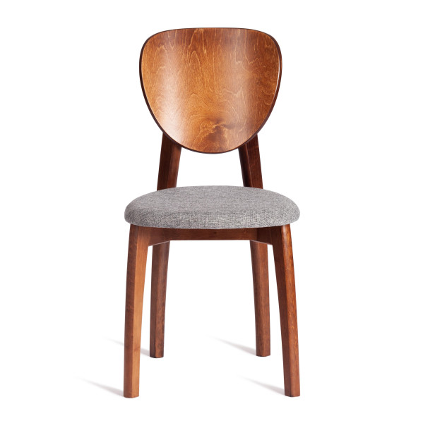 Стул DIAMANTE мягкое сидение бук, 42x42x85см, коричневый, ткань wool dimgrey, серый фото № 5