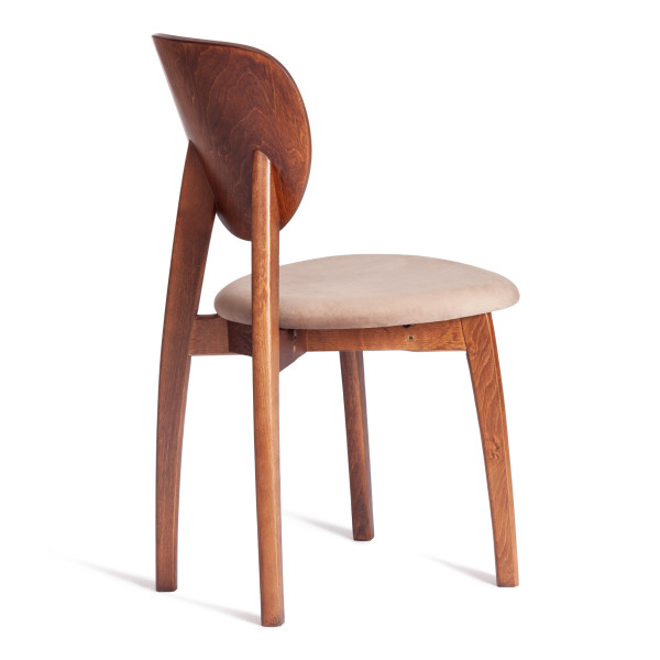 Стул DIAMANTE мягкое сидение бук, 42x42x85см, коричневый, ткань Tenerife Mocco фото № 3