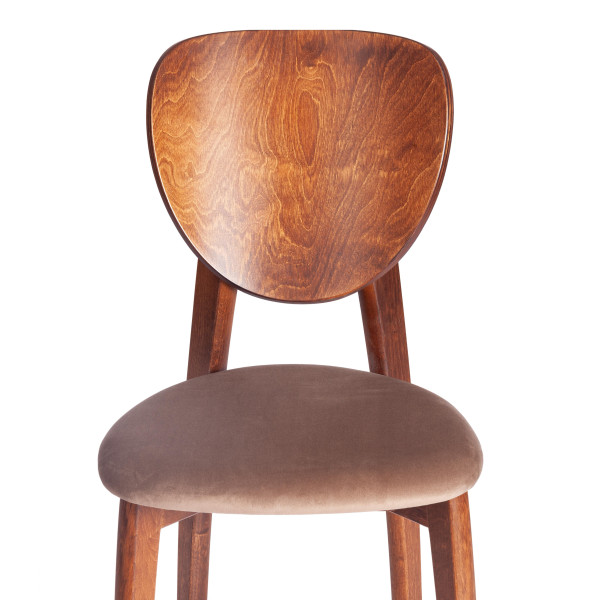 Стул DIAMANTE мягкое сидение бук, 42x42x85см, коричневый, ткань Tenerife Mocco фото № 6