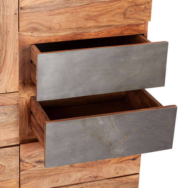 Шкаф-стеллаж Secret De Maison ROSEWOOD ( mod. 9805 ) палисандр/стекло, 100*45*192 см, Natural tinted (натуральный тонированный) фото № 6