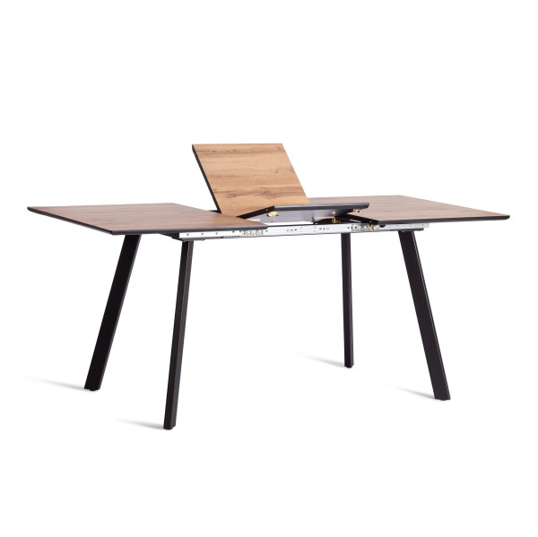 Стол обеденный DARWIN МДФ HPL 0,6 мм/ЛДСП/металл, 85х130-170х75 см, Дуб Вотан/чёрный фото № 6