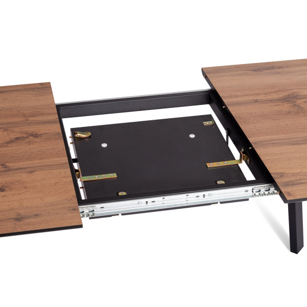 Стол обеденный DARWIN МДФ HPL 0,6 мм/ЛДСП/металл, 85х130-170х75 см, Дуб Вотан/чёрный фото № 11