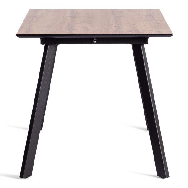 Стол обеденный DARWIN МДФ HPL 0,6 мм/ЛДСП/металл, 85х130-170х75 см, Дуб Вотан/чёрный фото № 2