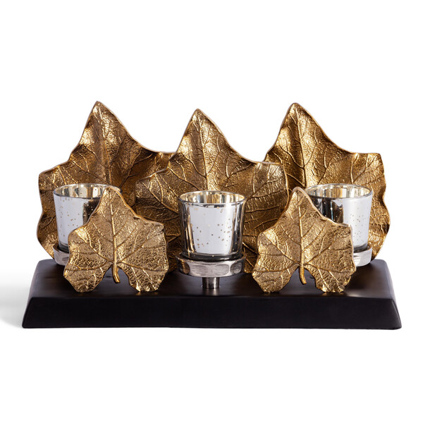 Подсвечник Secret De Maison MAPLE2 ( mod. 9374 ) алюминиевый сплав, 40,5x16,5x17,75 см, золотой, черный/gold, black powder coated фото № 2