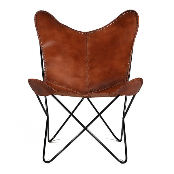 Кресло Secret De Maison «Newton» (951) со съемным чехлом из натуральной кожи (Античный светлый) фото № 2