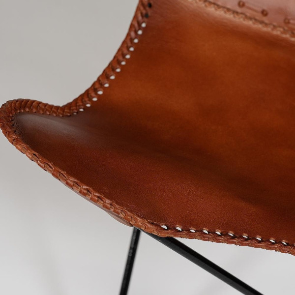 Кресло Secret De Maison «Newton» (951) со съемным чехлом из натуральной кожи (Античный светлый) фото № 5