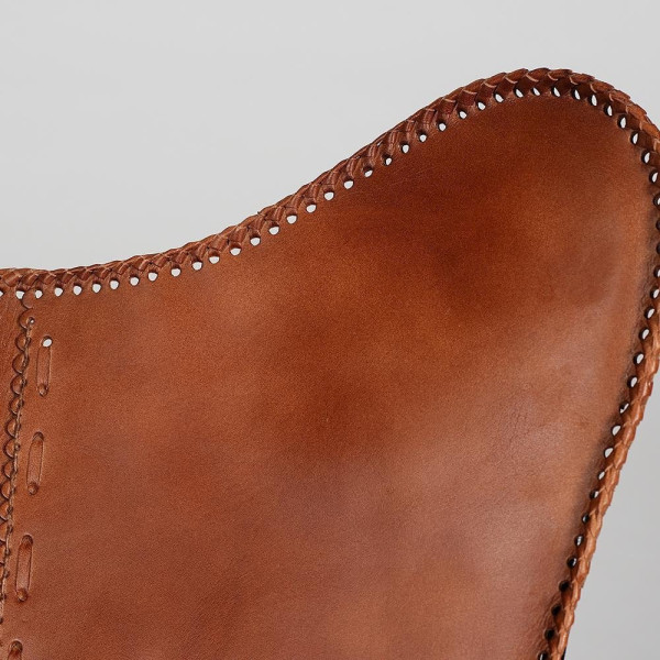 Кресло Secret De Maison «Newton» (951) со съемным чехлом из натуральной кожи (Античный светлый) фото № 7