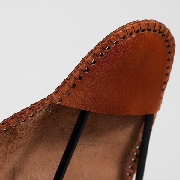 Кресло Secret De Maison «Newton» (951) со съемным чехлом из натуральной кожи (Античный светлый) фото № 9