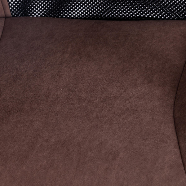 Кресло STAFF флок/ткань, коричневый/черный, 6/W-11 фото № 7