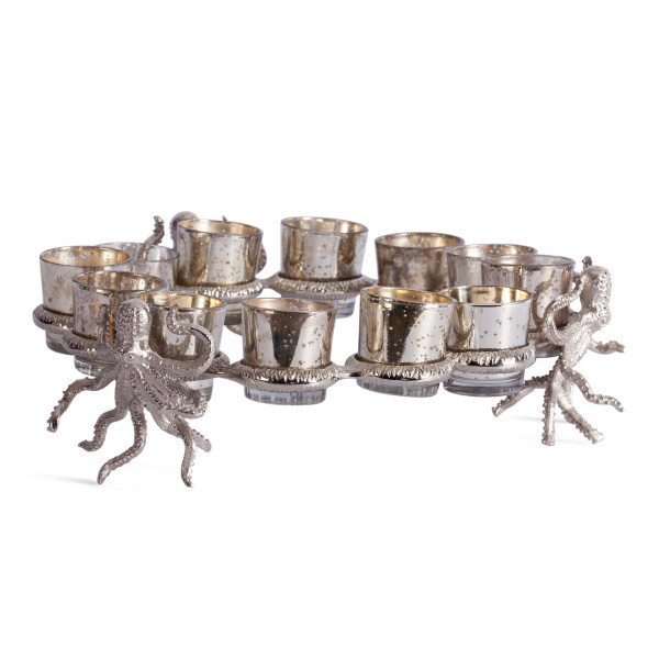 Подсвечник Secret De Maison OCTOPUS4 ( mod. 3925 ) алюминиевый сплав, 38x38x10 см, никель/nickel фото № 2