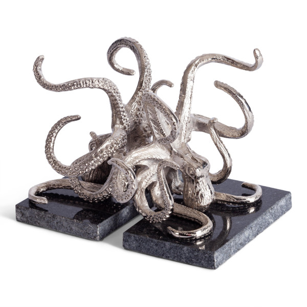 Стоппер для книг Secret De Maison OCTOPUS ( mod. 9652 ) алюминиевый сплав, 17,75x19x17,75 см, никель/nickle фото № 6