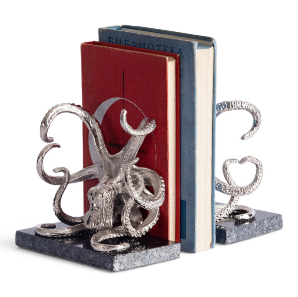 Стоппер для книг Secret De Maison OCTOPUS ( mod. 9652 ) алюминиевый сплав, 17,75x19x17,75 см, никель/nickle фото № 2