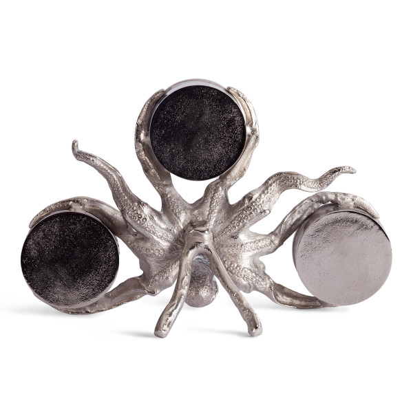 Часы настольные Secret De Maison OCTOPUS ( mod. 9686 ) алюминиевый сплав, 30,5x11,5x23 см, никель/nickel фото № 3