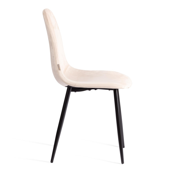 Стул BREEZE (mod. JSC-58) вельвет/металл, 44 х 53 х 86 см, creamy (кремовый) HLR 5 / черный фото № 2