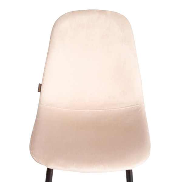 Стул BREEZE (mod. JSC-58) вельвет/металл, 44 х 53 х 86 см, creamy (кремовый) HLR 5 / черный фото № 6