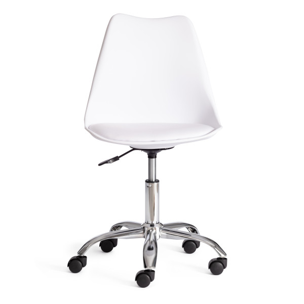 Офисное кресло TULIP (mod.106-1) металл/пластик/PU, 58 x 47 x 97см, White (белый) / Chrome (хром) фото № 5