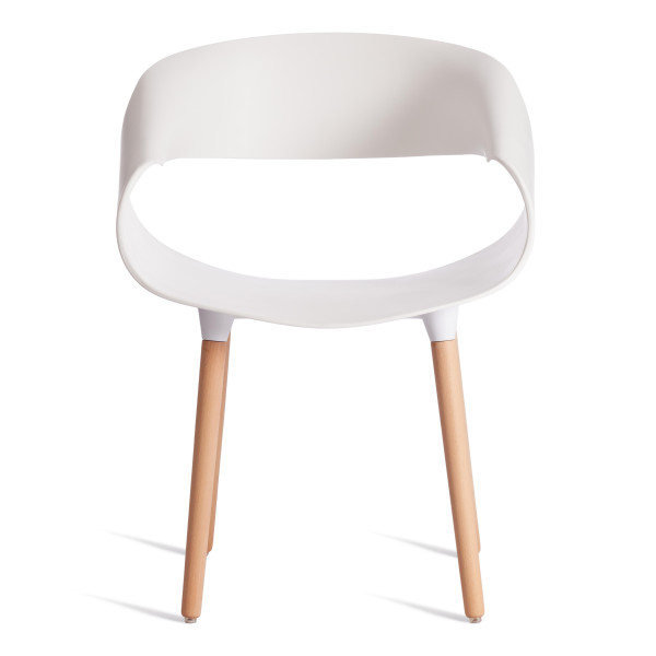 Стул QXX (mod. C1058-1) пластик/дерево, 60 х 53 х 81 см, White (Белый) 70029/ натуральный фото № 5