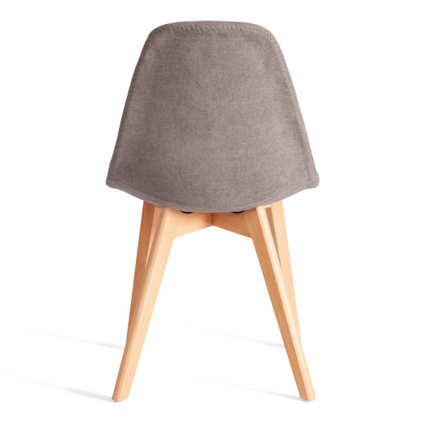 Стул CINDY SOFT (mod. C1021F1-1) вельвет/дерево бук, 55 х 48 х 83 см, Grey (серый) LY1701-26 / натуральный фото № 4