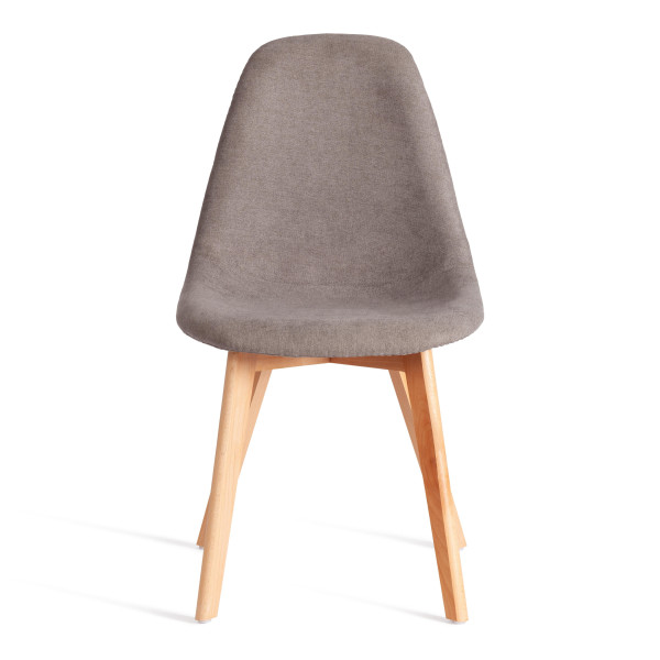 Стул CINDY SOFT (mod. C1021F1-1) вельвет/дерево бук, 55 х 48 х 83 см, Grey (серый) LY1701-26 / натуральный фото № 5