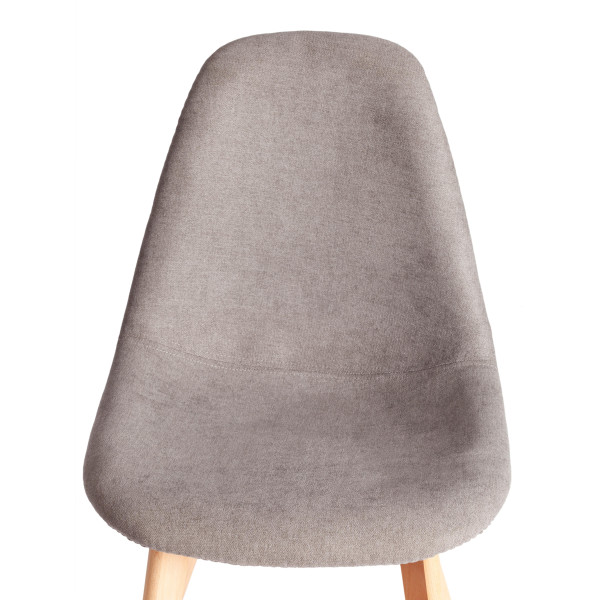 Стул CINDY SOFT (mod. C1021F1-1) вельвет/дерево бук, 55 х 48 х 83 см, Grey (серый) LY1701-26 / натуральный фото № 6