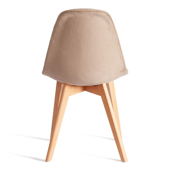 Стул CINDY SOFT (mod. C1021F1-1) вельвет/дерево бук, 55 х 48 х 83 см, brown (коричневый) HLR12 / натуральный фото № 4