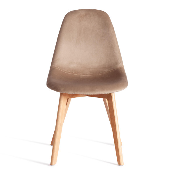 Стул CINDY SOFT (mod. C1021F1-1) вельвет/дерево бук, 55 х 48 х 83 см, brown (коричневый) HLR12 / натуральный фото № 5