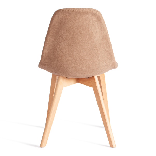 Стул CINDY SOFT (mod. C1021F1-1) вельвет/дерево бук, 55 х 48 х 83 см, Beige (Бежевый) LY1701-4 / натуральный фото № 4